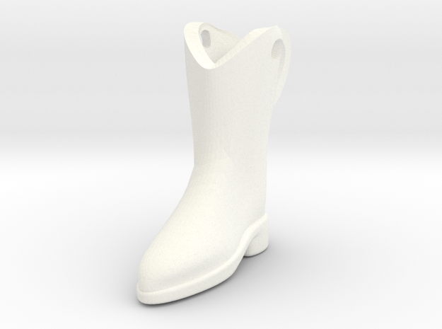 cowboy boot mini in White Processed Versatile Plastic