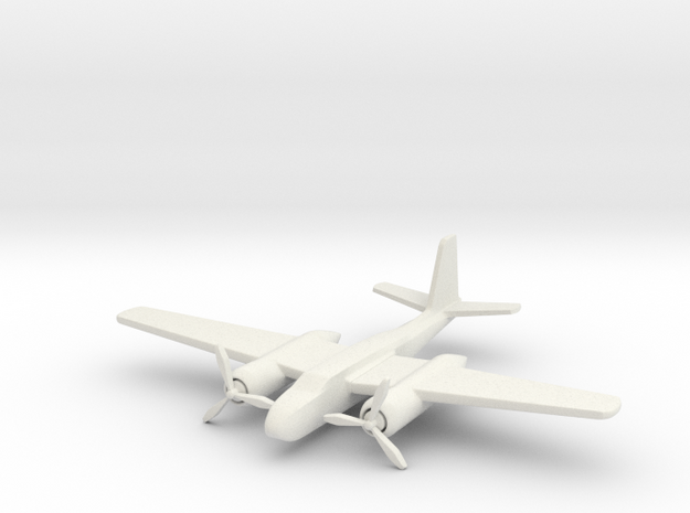 1/285 (6mm) A-26 Invader in White Natural Versatile Plastic