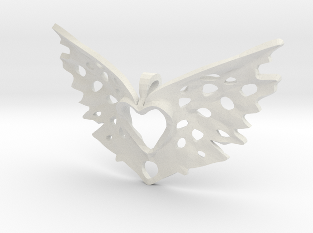 another variation on a heart takes flight in White Natural Versatile Plastic