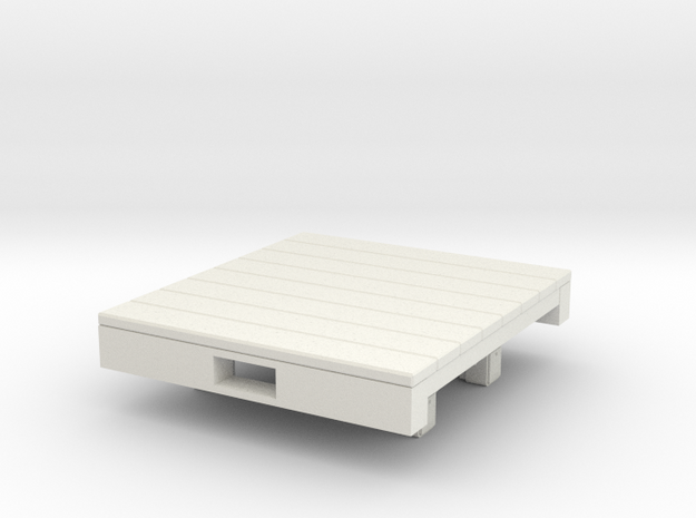 Gn15 flat wagon (extra short)  in White Natural Versatile Plastic