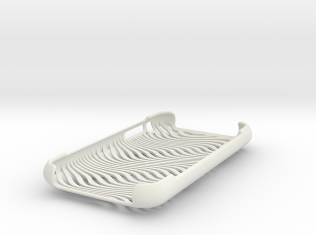 iPhone 3G 3Gs Case Waves in White Natural Versatile Plastic