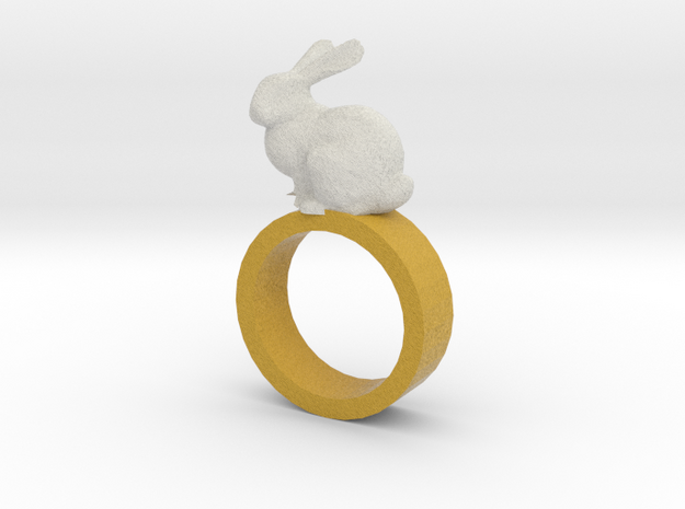 Bunny Ring in Full Color Sandstone