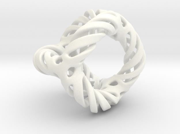 Spiral cutospheroid in White Processed Versatile Plastic