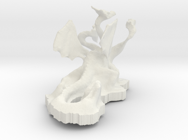 Dragon3 in White Natural Versatile Plastic