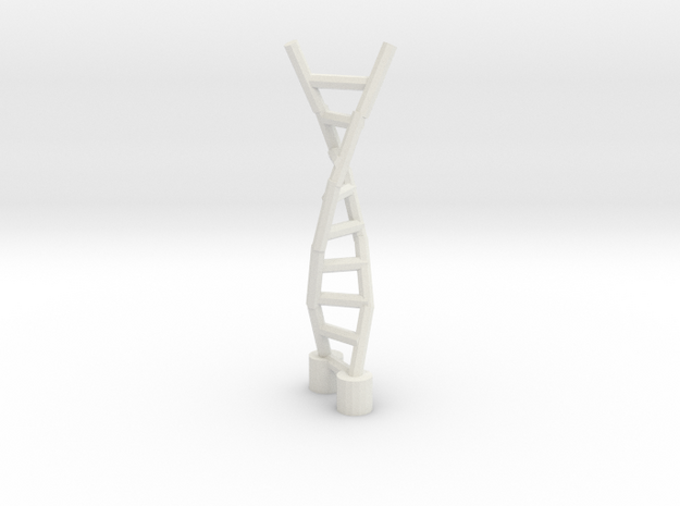 DNA Strand in White Natural Versatile Plastic
