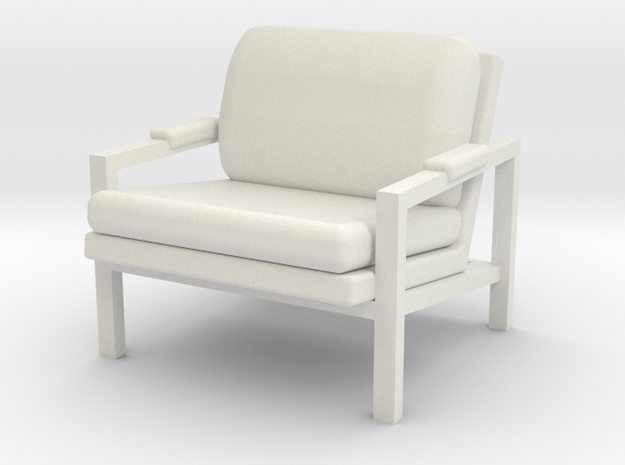 1:24 Metal Frame Chair in White Natural Versatile Plastic