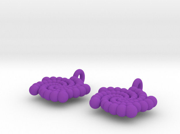 Phi Earing V2 in Purple Processed Versatile Plastic
