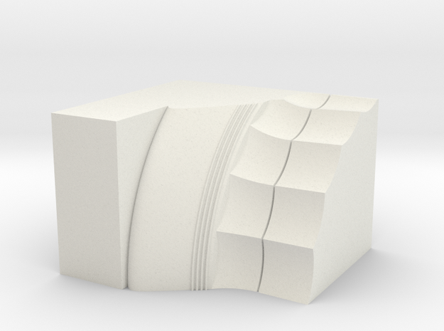 Parthenon Column Capital Slice (Hollow) 1:50 in White Natural Versatile Plastic