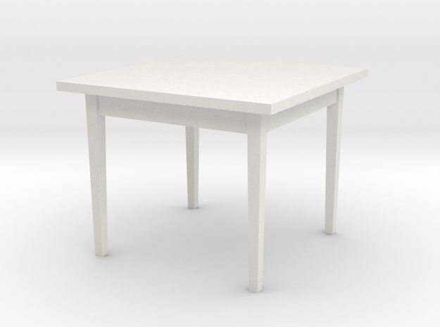 1:24 Table 38x38x30 in White Natural Versatile Plastic