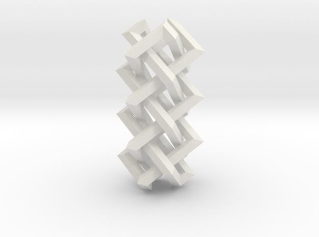 Right-angled Braidwork II in White Natural Versatile Plastic