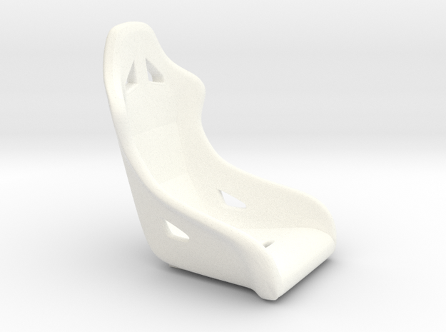 1/18 Scale Modern Racing Seat Single in White Processed Versatile Plastic