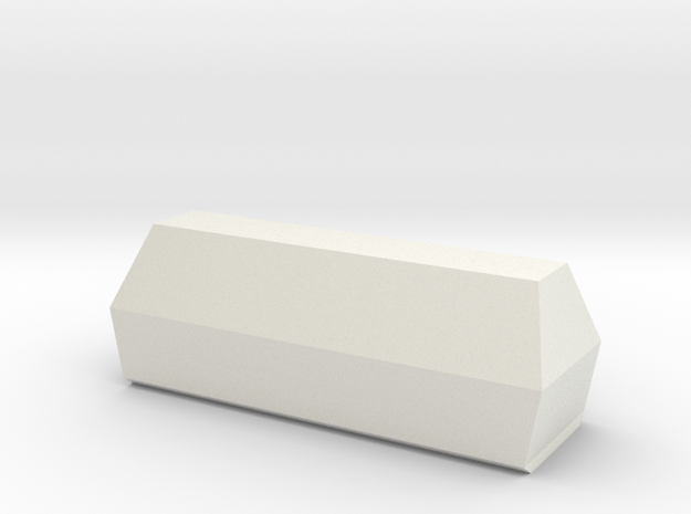 Coffin 1:43 in White Natural Versatile Plastic