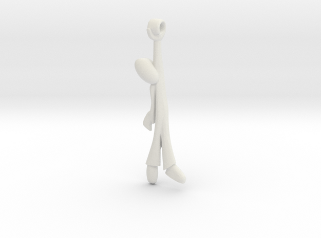 Hanging Man -v2a SideHand in White Natural Versatile Plastic