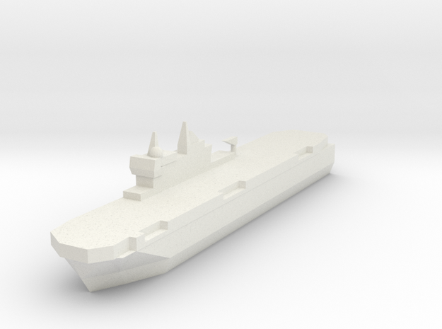French Mistral Assault Ship 1:2400 in White Natural Versatile Plastic