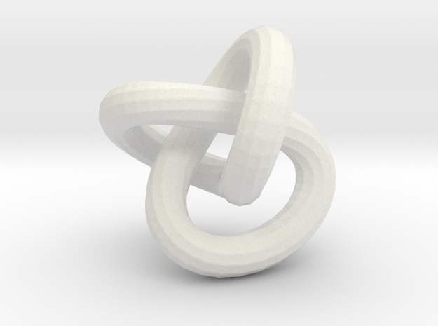 Endless knot thick - 1.7 cm in White Natural Versatile Plastic