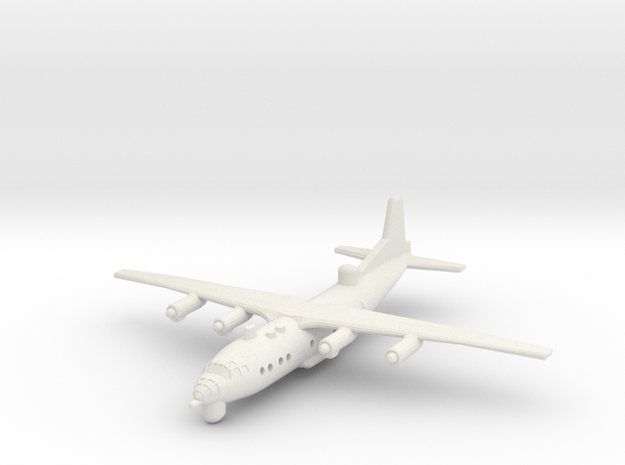 1/300 Antonov AN 12 ECM in White Natural Versatile Plastic