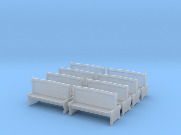 Bench type A - 00 ( 1:76 scale ) 10 Pcs set in Tan Fine Detail Plastic