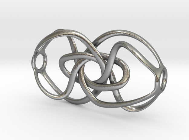 Expanding Knot - Pendant in Natural Silver
