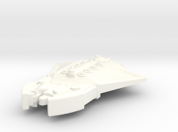 K'bauzan Warship in White Processed Versatile Plastic