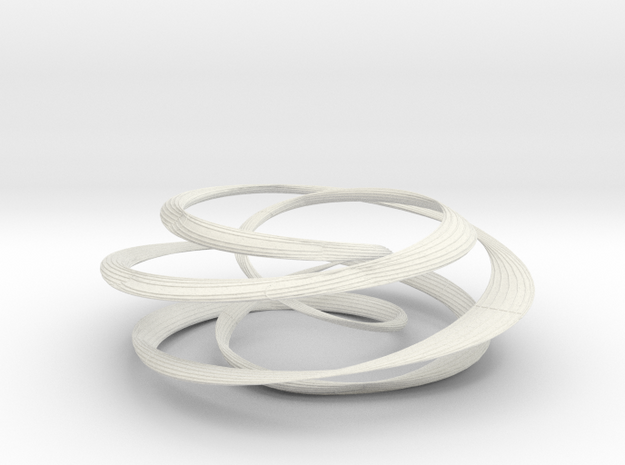 25 torus knot tube in White Natural Versatile Plastic