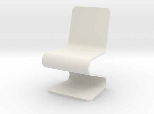 1:24 Acrylic Chair (Not Full Scale) in White Natural Versatile Plastic