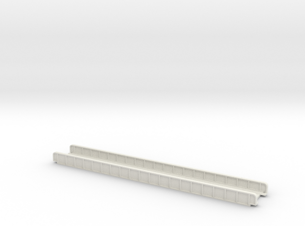 STRAIGHT 220mm SINGLE TRACK VIADUCT in White Natural Versatile Plastic