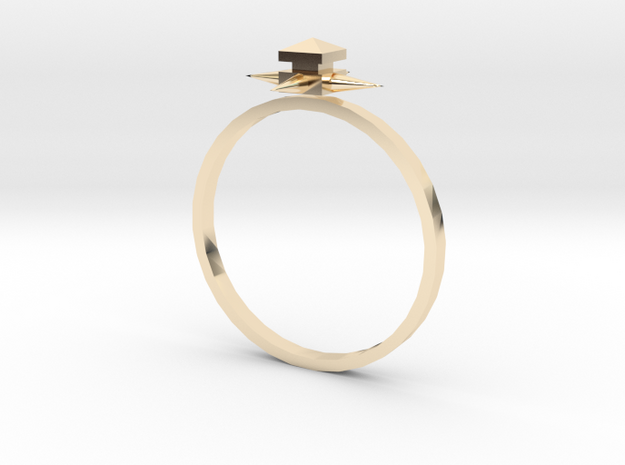 Temple Ring - Sz. 9 in 14K Yellow Gold