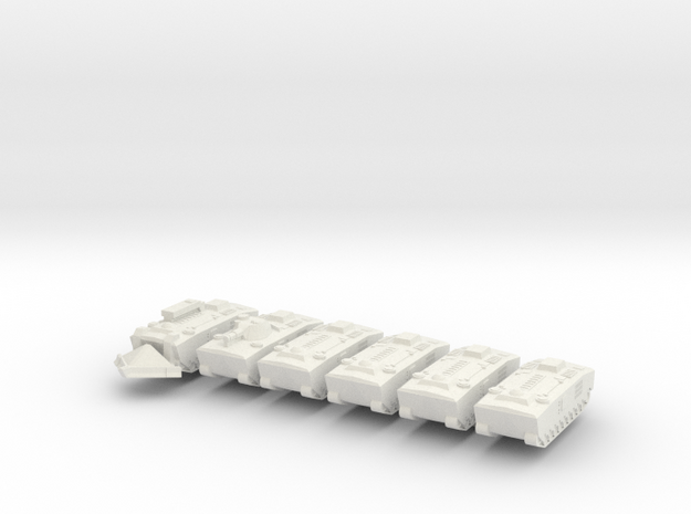 1/600 Scale LVTP-5, LVTE-5 and LVTH-5 in White Natural Versatile Plastic