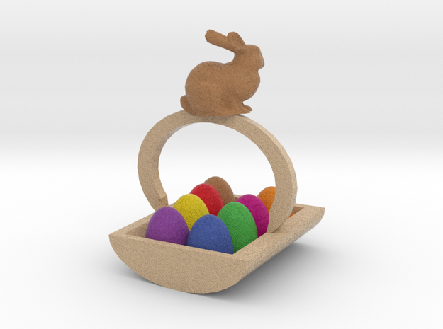 Easter Egg Basket in Full Color Sandstone