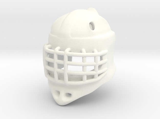 Ice Hockey Golie Helmet (prototype) in White Processed Versatile Plastic