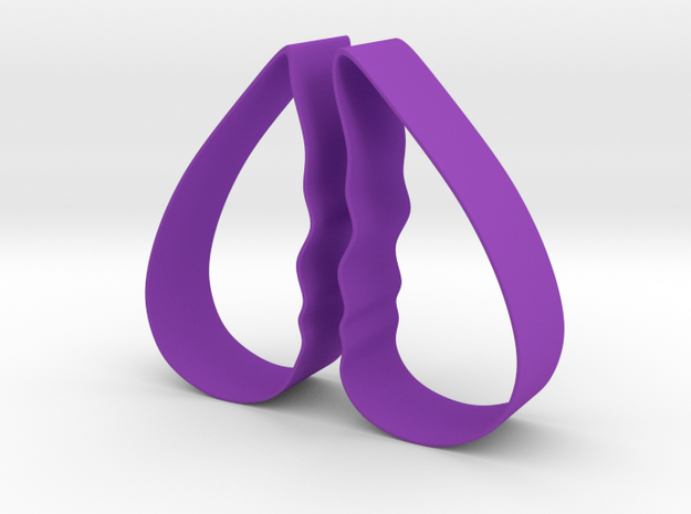 Cookie Cutter - Broken Heart/Talking Head Design in Purple Processed Versatile Plastic