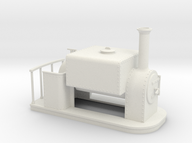 On16.5 old style Square saddle tank  in White Natural Versatile Plastic