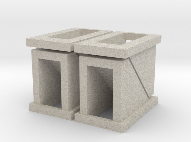 Subway Stairs - set of 4 - Z scale in Natural Sandstone