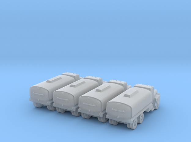Mack Water Tanker - Set of 4 - Zscale in Tan Fine Detail Plastic