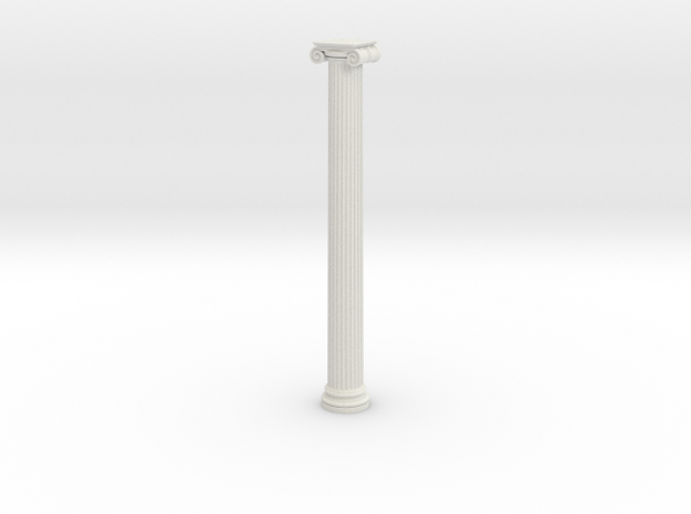 Ionic Column 1 in White Natural Versatile Plastic