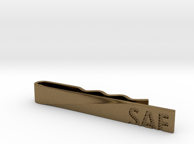 "SAF" Tie Bar in Natural Bronze