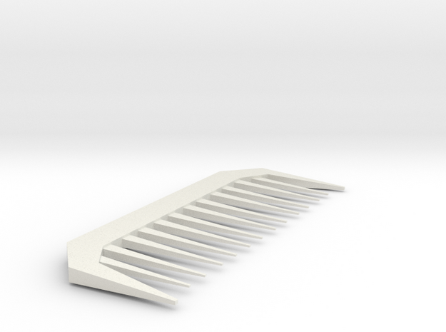Comb in White Natural Versatile Plastic