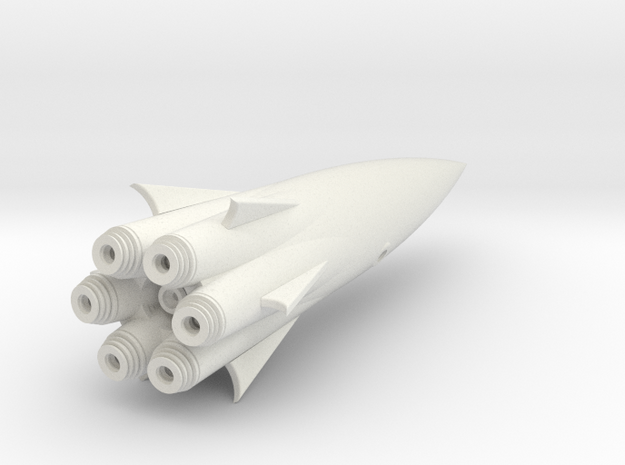 "Cohete" Class Fast Escort SpaceShip [V2] in White Natural Versatile Plastic
