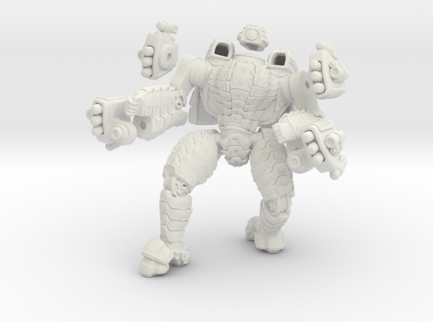 Mech suit with twin missile pods.(12) in White Natural Versatile Plastic