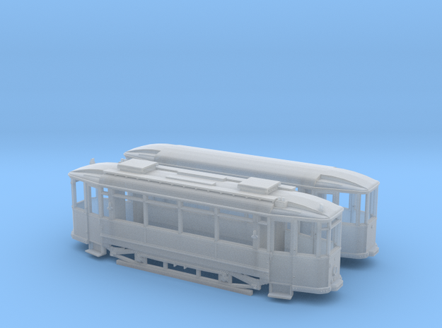 Tram Waggonfabrik Lindner Spur TTm (1:120) in Tan Fine Detail Plastic