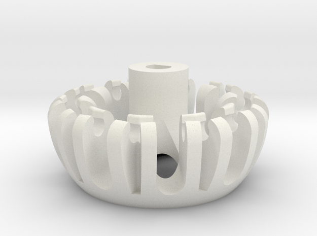 Omniwheel3 Main in White Natural Versatile Plastic