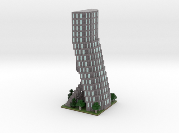 60x60 Tower04 (mix trees) (2mm series)\ in Full Color Sandstone