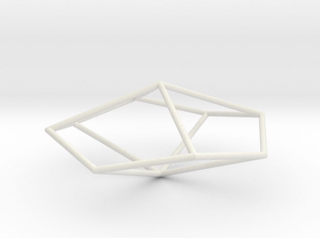 TetragonalTrapezohedron 70mm in White Natural Versatile Plastic