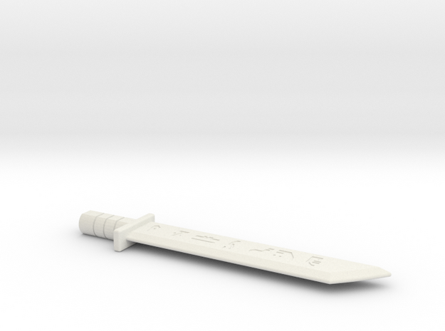 Small Drift Sword Forgive in White Natural Versatile Plastic