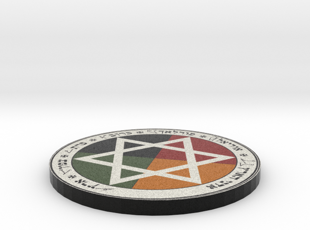 Golden Dawn Pentacle of Earth in Full Color Sandstone