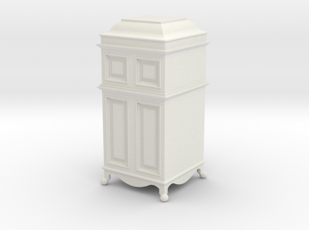 1:24 Grammophone Cabinet in White Natural Versatile Plastic