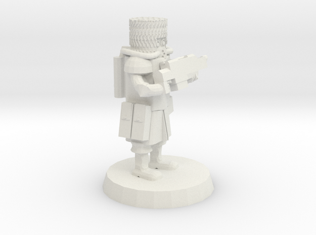 28mm Heroic Scale Space Cossack Trooper  in White Natural Versatile Plastic