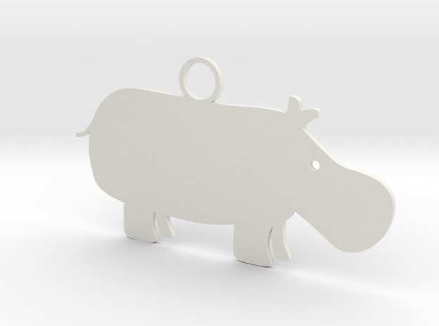 Wildlife Treasures - Hippo in White Natural Versatile Plastic