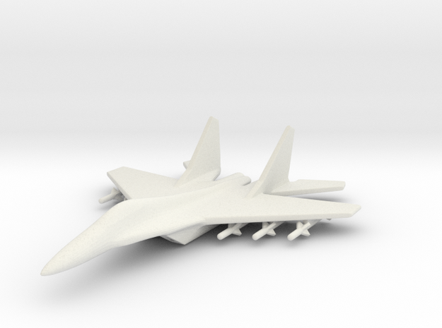 1/285 (6mm) Mig-35 Fighter in White Natural Versatile Plastic