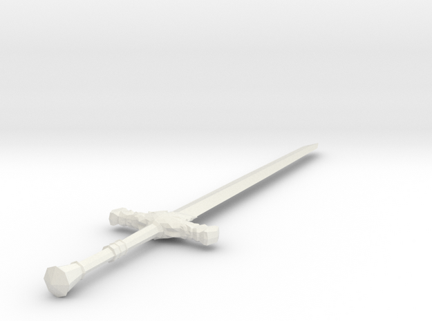 Silver Great Sword in White Natural Versatile Plastic